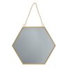 Gold Edged Mirror hexagon