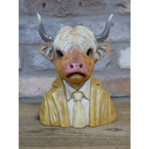 Small Gentleman Highland Cow Bust