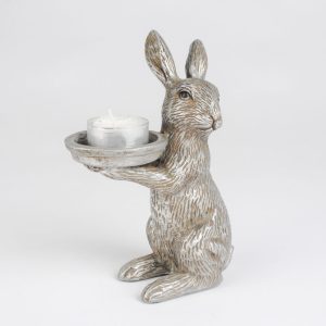 Vintage-Inspired Bunny T-Light Holder