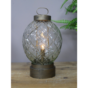 Metal & Glass Lantern Light - Battery Powered