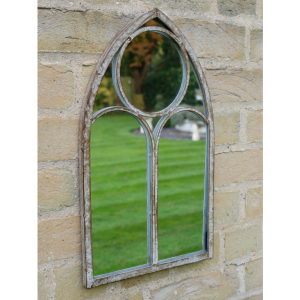 Outdoor Small Metal Arched Mirror