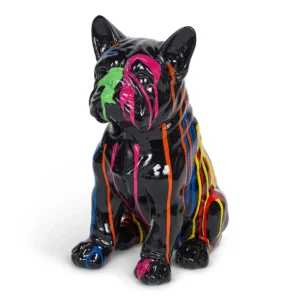 Drip Art Graffiti Black sitting French Bulldog