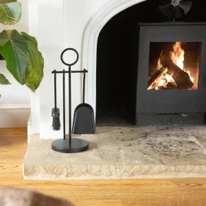 4pc Black 'Midhurst' Fireside Companion Set