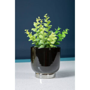 Callie Black & Silver Planter - 2 sizes