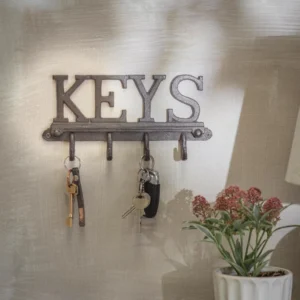 Cast Iron "Keys" Hook Rack